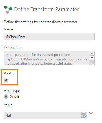  Set @CheckDate to public