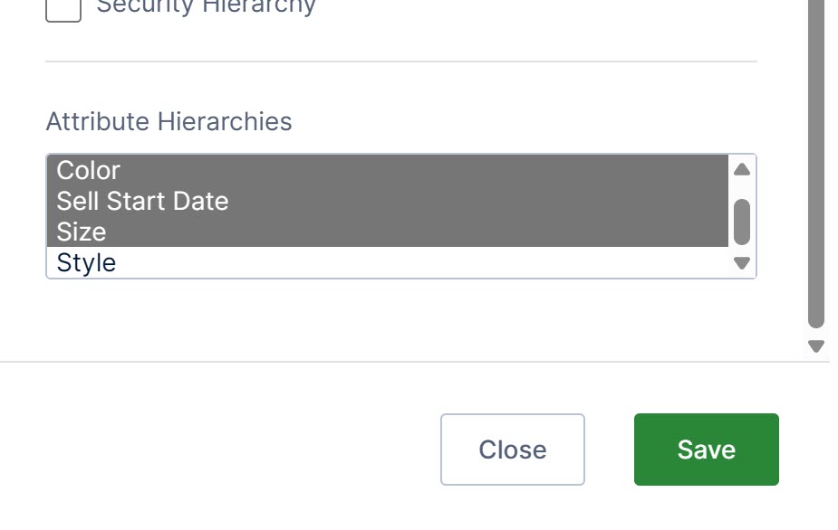 Attribute hierarchies