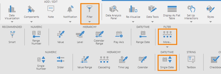 Add a Single Date filter
