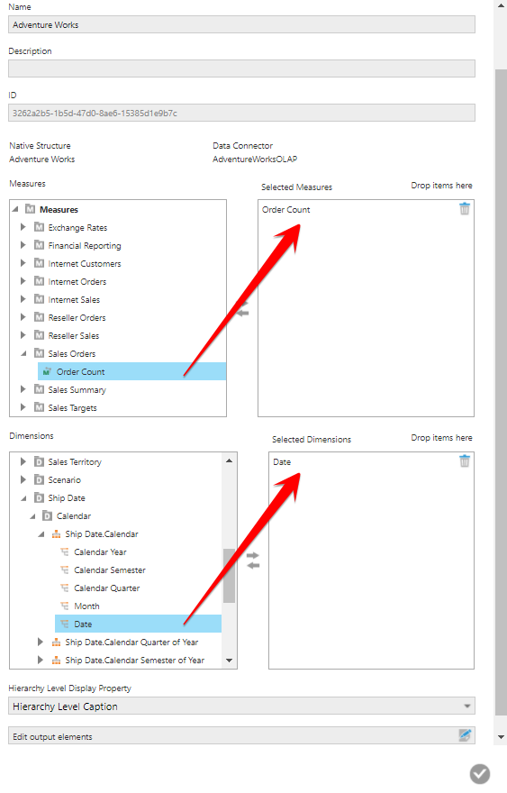 Drag and drop measure and dimensions