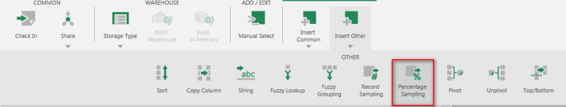 Adding from the toolbar