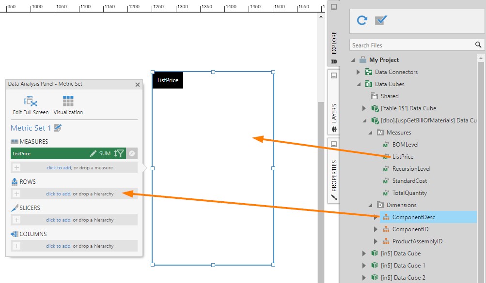 Select data from the data cube