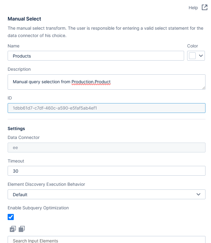Set the Name, Description, Color dialog 