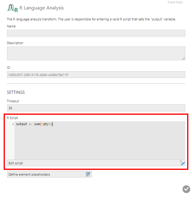 R script to calculate sum of the OrderQty input column
