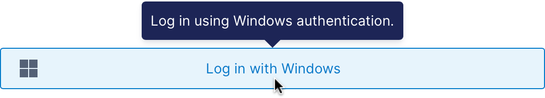 Log in using Windows