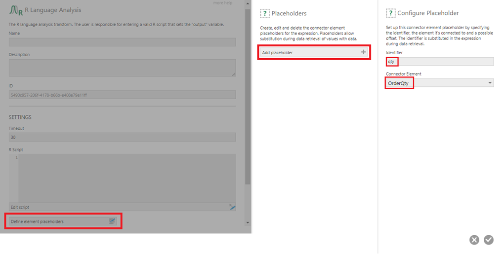 Define an element placeholder for the OrderQty input column