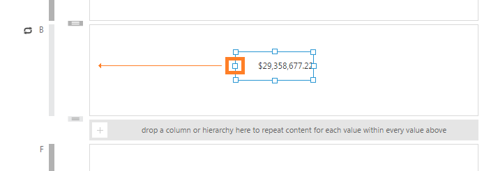 Double-click the resize handle to expand that side to the region edge