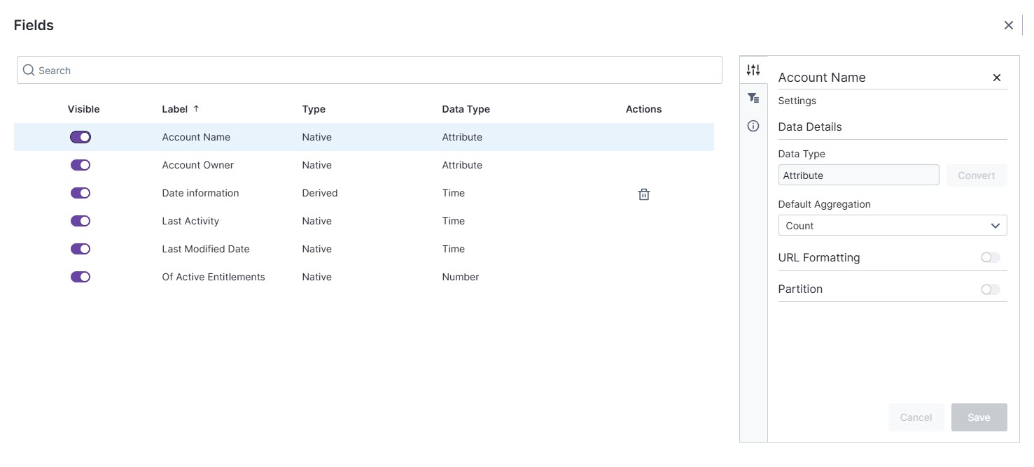 Use this work area to define how your data is formatted and used and perform bulk changes to your data layout