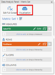 Switch to the Visualization tab