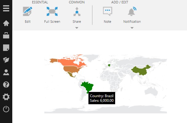Using a map in View mode