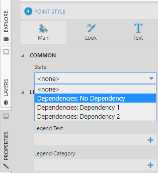 Choose the state for the point style