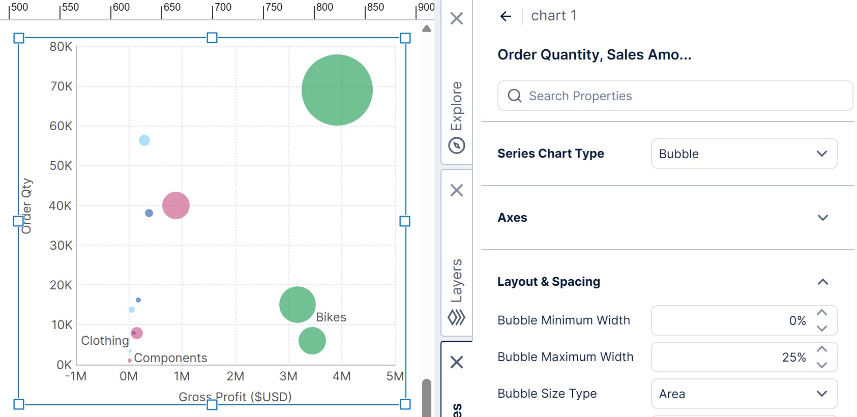Changing the size of data points for a series