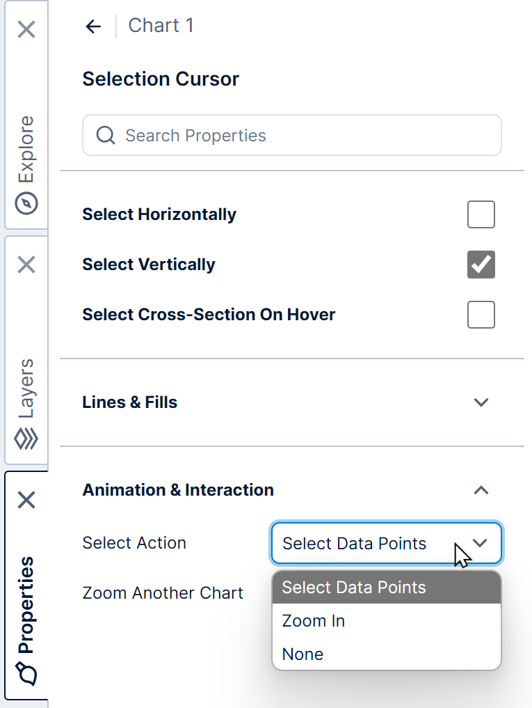 Change the Select Action to Zoom In