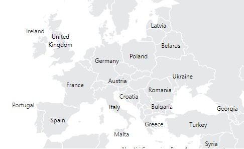 A map's built-in countries layer