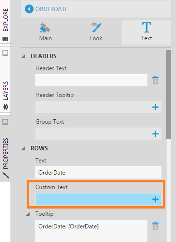 Custom text property