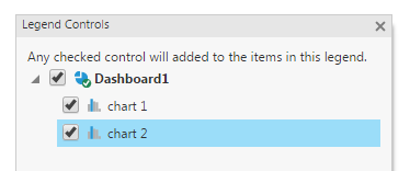 Connect the second chart to the legend