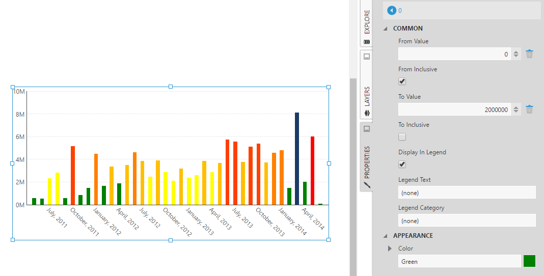 Edit the range color rule