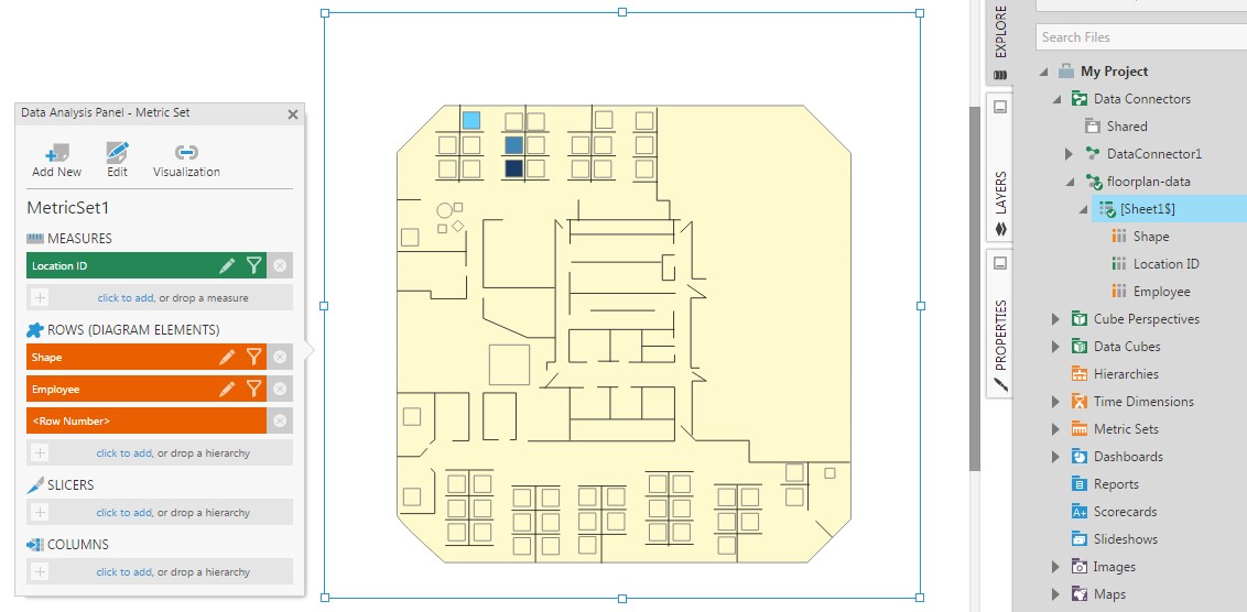 Data added to the diagram