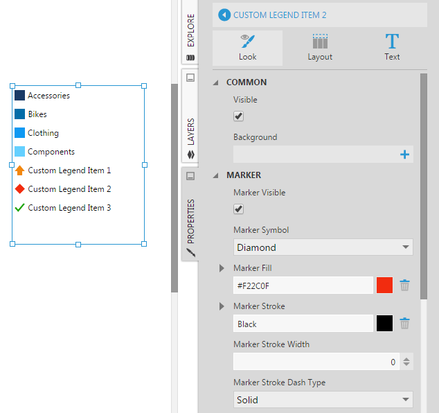 Custom legend item appearance
