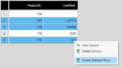 Delete multiple rows