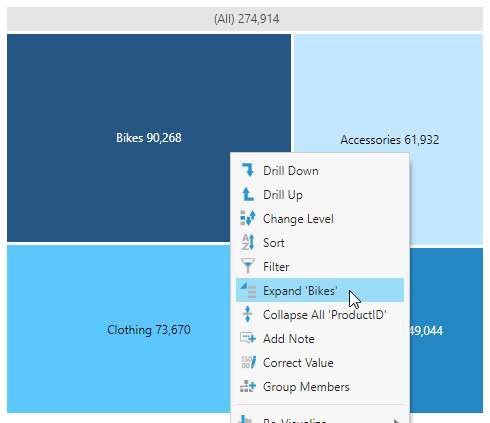 Right-click on a rectangle and click Expand