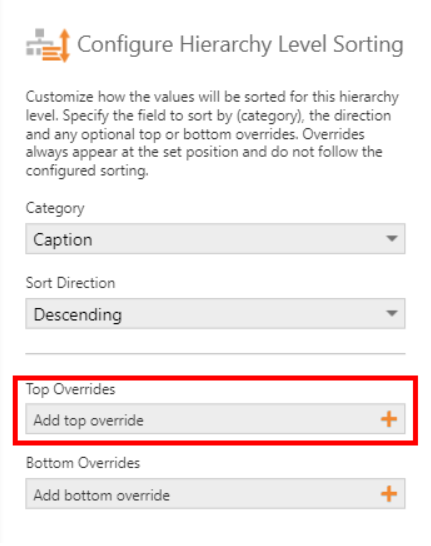 Click Add top override