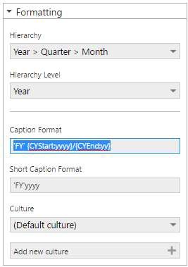Changing the caption format for the year level 