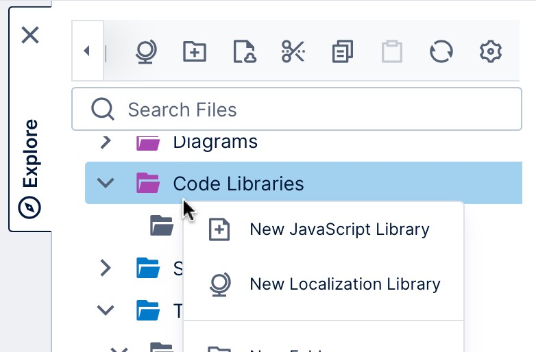 Creating a new code library 