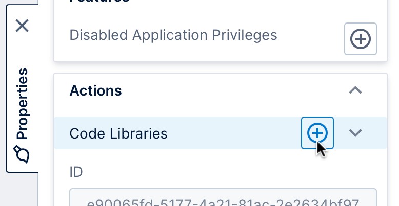 Add a code librar y to a view in Proper ties