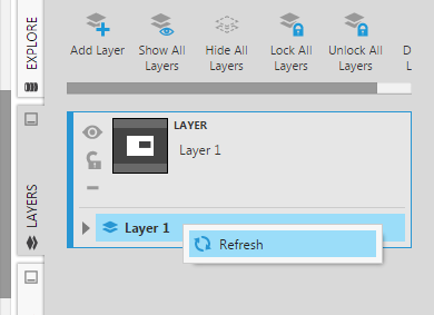 Refresh the layer's list of elements 