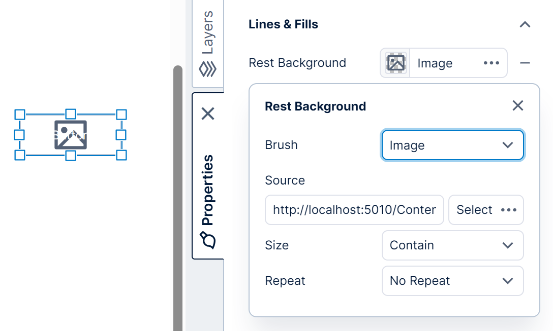Set the brush type to Image