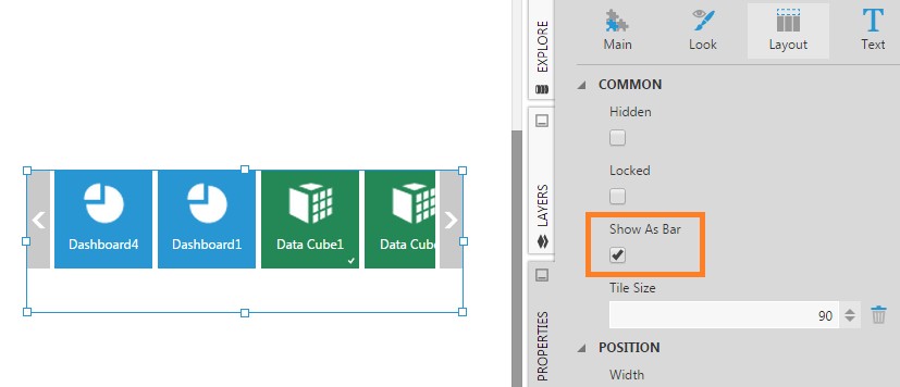 Show As Bar property 