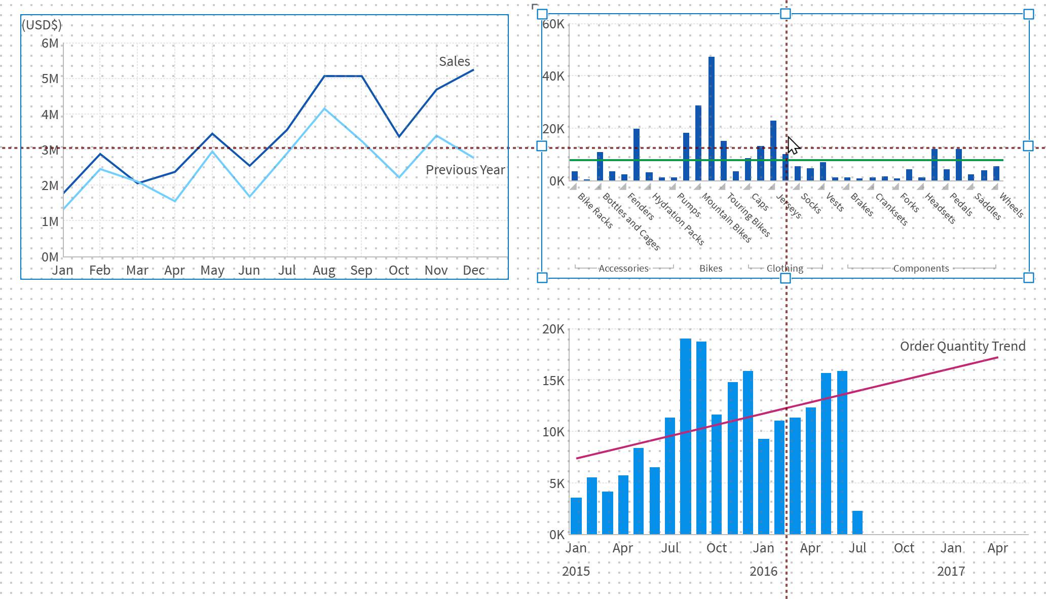 Contextual guidelines for snapping to other controls