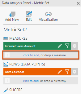 Click to add a measure