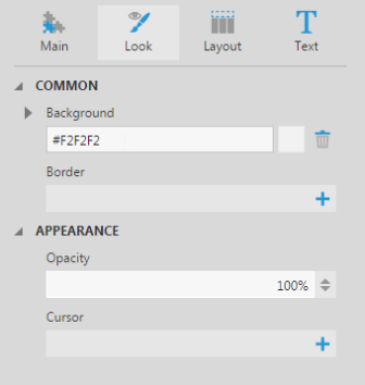 Initial label properties