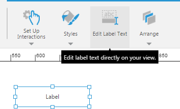 Click Edit Label Text