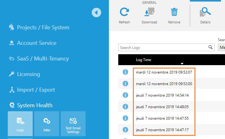 Log times are now displayed using the current session culture