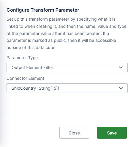 Use this work area to define a paramter type and connector element