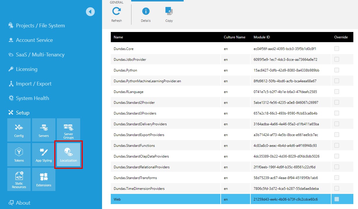 Managing localization files