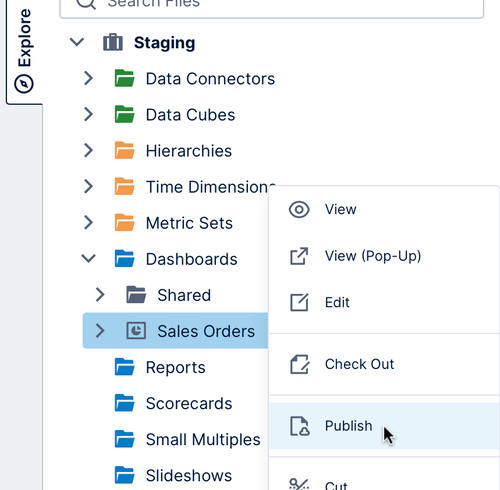 Publish a dashboard