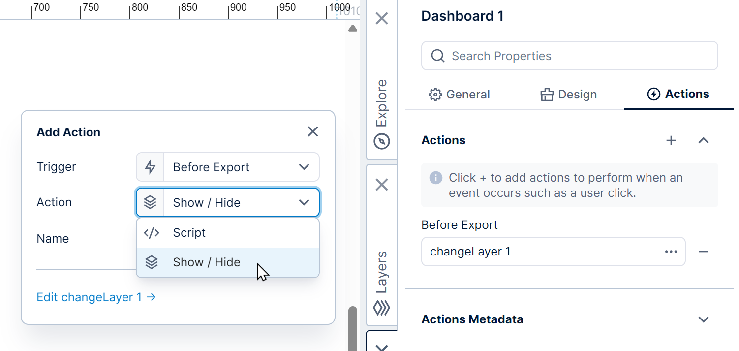 Select  an action