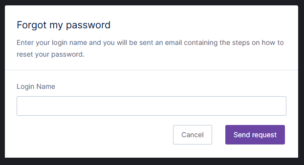 Forgot my password