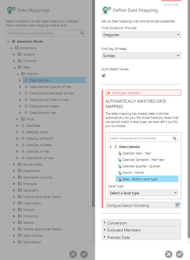 Define Date Mapping