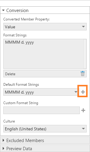 Conversion settings