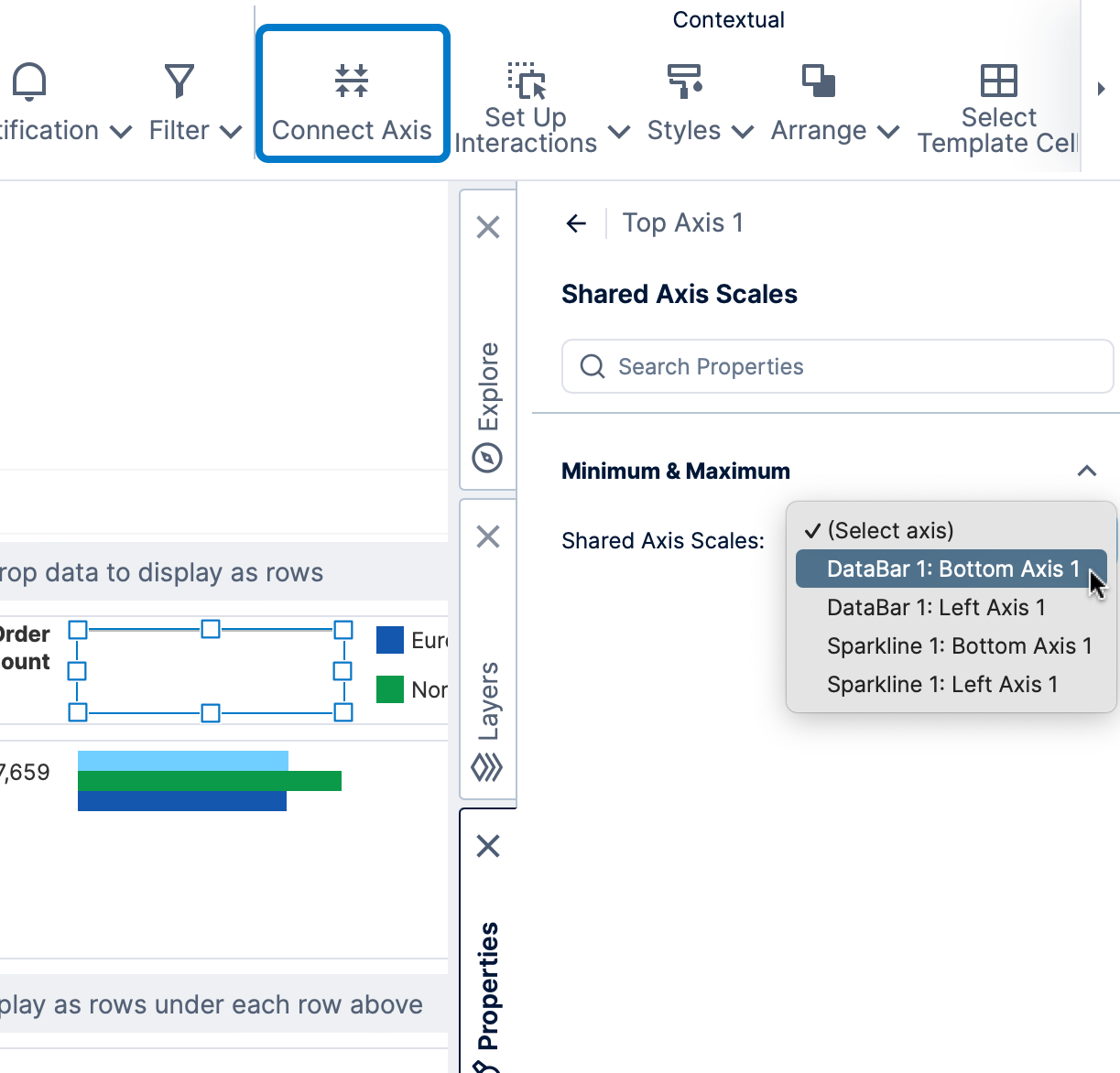 Add a header axis