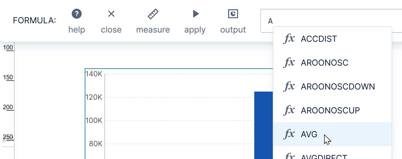 Entering a formula in the Formula bar