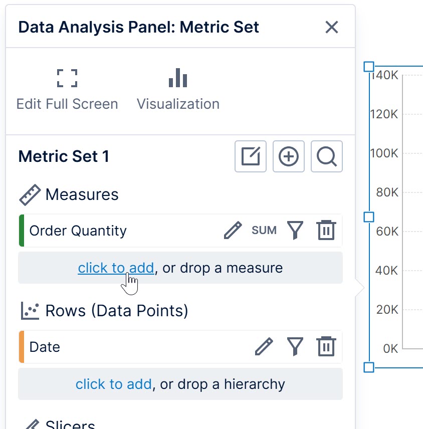 Click to add a measure
