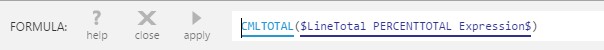 Cumulative total formula