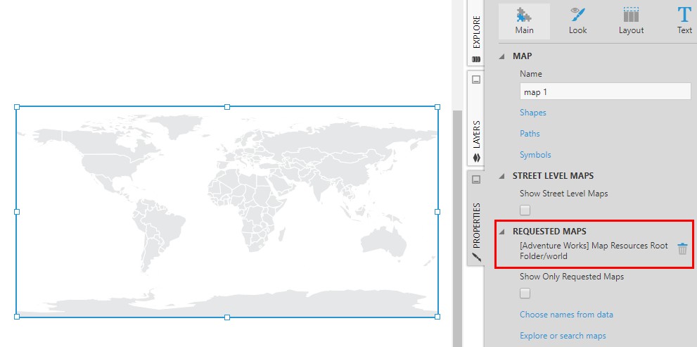 Requested maps