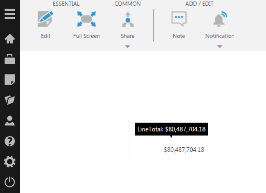 View the data label